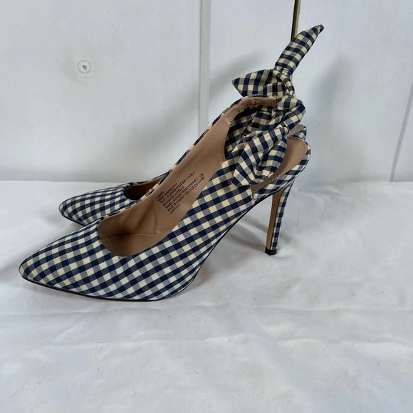BCBG | Gingham Checkered Women's Heels - sling back - 7.5 - Picture 6 of 6